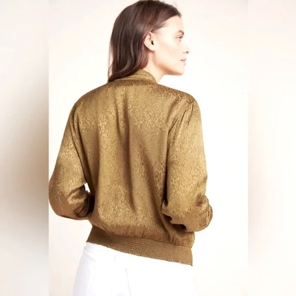 Maeve by Anthropologie Olive Bomber Jacket - Picture 3 of 7